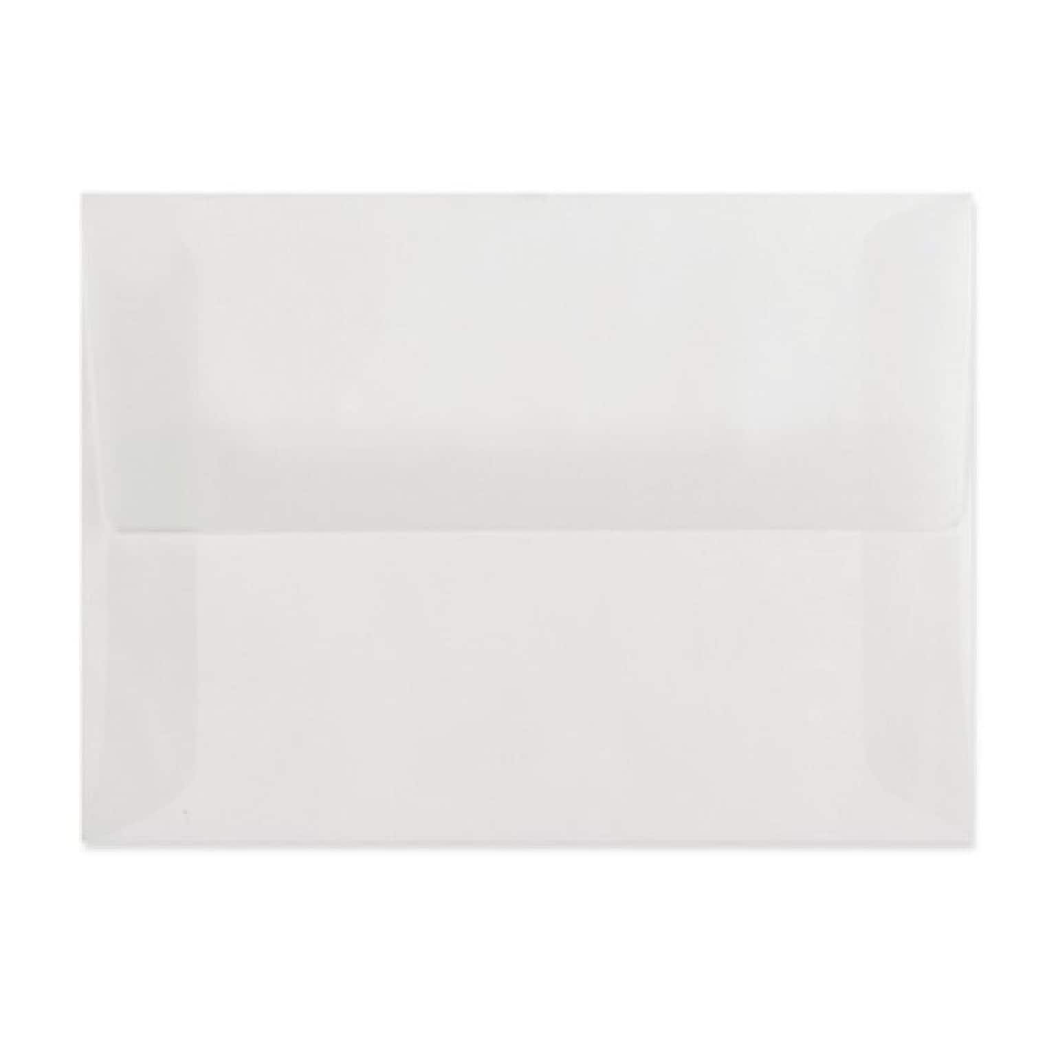 LUX® 30lb 4 3/4x6 1/2 Square Flap Envelopes W/Peel&Press; Clear Translucent, 500/BX