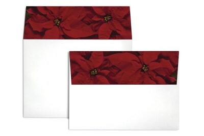 LUX® 5 1/4 x 7 1/4 A7 Invitation Envelopes W/Peel & Press, Poinsettia Flap, 250/BX