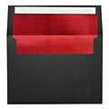 LUX A7 Foil Lined Invitation Envelopes (5 1/4 x 7 1/4) 500/Box, Black w/Red LUX Lining (FLBK4880-01-500)