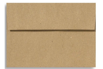LUX® 70lb 5 1/4x7 1/4 Square Flap Envelopes W/Peel&Press; Grocery Bag Brown, 1000/BX