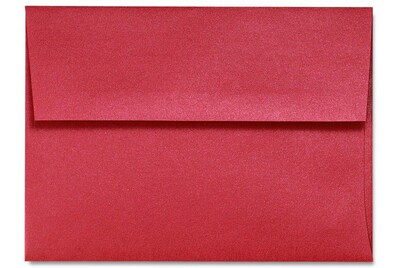 LUX® 80lb 5 1/4x7 1/4 Square Flap Envelopes W/Glue; Jupiter Metallic Red, 500/BX