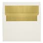 Lux® 5 1/4" x 7 1/4" 70lbs. Lined Envelopes W/Peel & Press; Natural/Gold LUX Lining