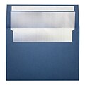 LUX A7 Foil Lined Invitation Envelopes (5 1/4 x 7 1/4) 250/Box, Navy w/Silver LUX Lining (FLNV4880-03-250)