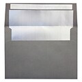 LUX A7 Foil Lined Invitation Envelopes (5 1/4 x 7 1/4) 50/Box, Smoke w/Silver LUX Lining (FLSM4880-03-50)