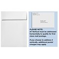 LUX® 7 1/4 x 5 1/4 80lbs. Square Flap Vertical Envelopes W/Peel & Press, Bright White