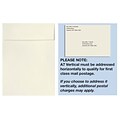 LUX® 80lb 7 1/4x5 1/4 Square Flap Vertical Envelopes W/Peel&Press; Natural, 1000/BX