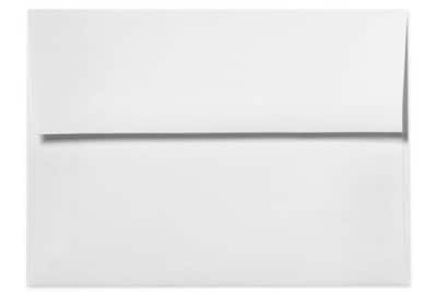 LUX® 5 1/2 x 8 1/8 60lbs. Square Flap Envelopes W/Peel & Press, White, 50/Pack