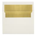 LUX A8 Foil Lined Invitation Envelopes (5 1/2 x 8 1/8) 250/Box, Natural w/Gold LUX Lining (FLNT4885-