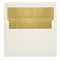 LUX A8 Foil Lined Invitation Envelopes (5 1/2 x 8 1/8) 250/Box, Natural w/Gold LUX Lining (FLNT4885-