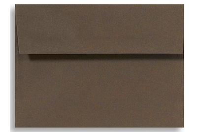 LUX 5 3/4" x 8 3/4" 70lbs. A9 Invitation Envelopes W/Glue, Chocolate Brown, 50/Pack