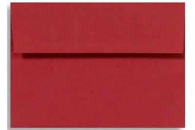 LUX 60lbs. 5 3/4 x 8 3/4 A9 Invitation Envelopes W/Glue, Holiday Red, 500/BX