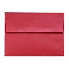 LUX 80lbs. 5 3/4 x 8 3/4 A9 Invitation Envelopes W/Glue, Jupiter Metallic Red Red, 250/BX