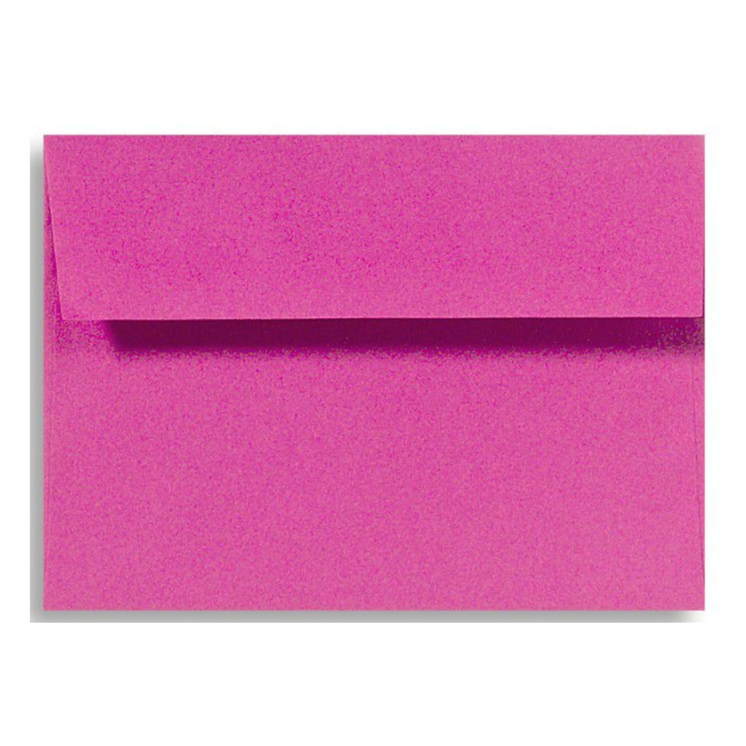 LUX 5 3/4 x 8 3/4 70lbs. A9 Invitation Envelopes W/Peel & Press, Magenta Pink, 50/Pack