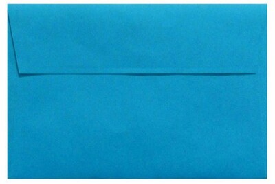 Lux® 5 3/4 x 8 3/4 80lbs. Square Flap Envelopes W/Peel & Press; Pool Blue, 50/Pk