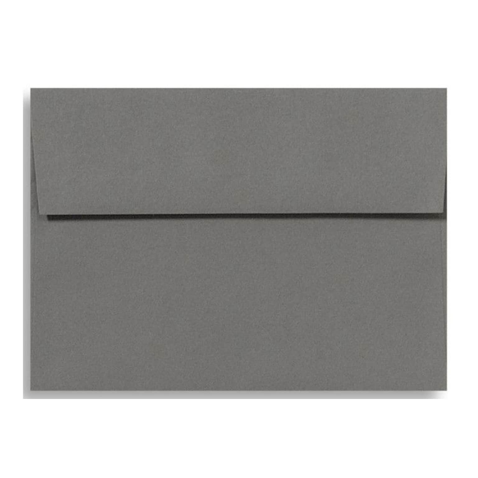 LUX 5 3/4 x 8 3/4 70lbs. A9 Invitation Envelopes W/Glue, Smoke Gray, 50/Pack