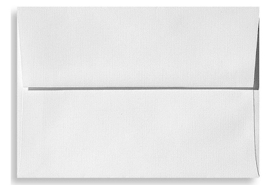 LUX® 70lb 5 3/4x8 3/4 Square Flap Linen Envelopes W/Peel&Press; White, 500/BX