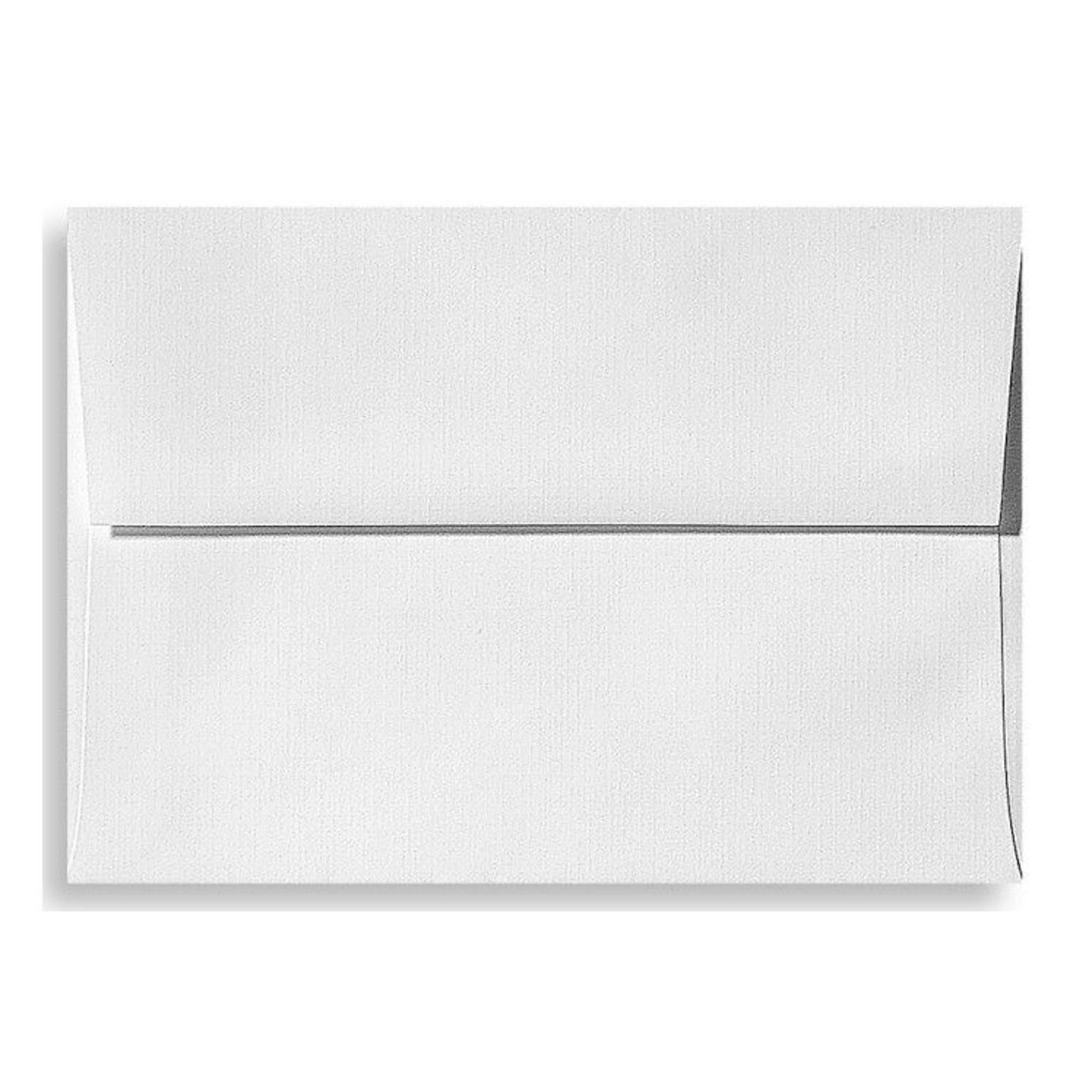 LUX® 70lb 5 3/4x8 3/4 Square Flap Linen Envelopes W/Peel&Press; White, 500/BX