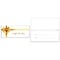 LUX Square Flap Open End Currency Envelope, 2 7/8 x 6 1/2, Gold Bow, 1000/Box (CUR-99-1000)