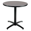 KFI® Seating 29 x 36 Round HPL Pedestal Table With Arched Base, Graphite Nebula, 2/Pk