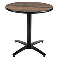 KFI® Seating 29 x 36 Round HPL Pedestal Table With Arched Base, Walnut, 2/Pk