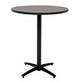 KFI® Seating 38 x 42 Round HPL Pedestal Table With Arched Base, Graphite Nebula, 2/Pk