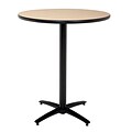 KFI® Seating 38 x 42 Round HPL Pedestal Table With Arched Base, Natural, 2/Pk