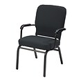 KFI® Seating Vinyl Arms Stack Chair, Black, 2/Ct