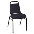 KFI® Seating Vinyl Stack Chair With Black Frame, Black, 4/Ct