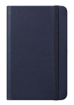 Eccolo™ Faux Leather Small Cool Jazz Pocket Journal, Navy Blue