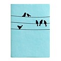 Eccolo™ Faux Leather Birds on a Wire Journal, Light Blue