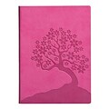 Eccolo™ Faux Leather Cherry Blossoms Journal, Hot Pink