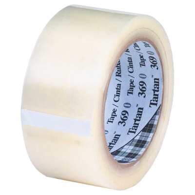 3M 2 x 110 yds. x 1.6 mil 369 Carton Sealing Tape,  Clear 6/Carton