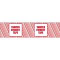 Tape Logic 3 x 110 yds. x 2.5 mil TAMPER EVIDENT Security Tape,  Red/White, 6/Pack