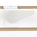 Slatwall Shelf Bracket, White, 12, 25/Pack