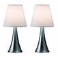 Simple Designs Two Pack Mini Touch Table Lamp Set With White Shade