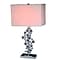 Elegant Designs Sequin Table Lamp With Prismatic Crystals, Chrome Finish
