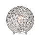 Elegant Designs Crystal Ball Table Lamp, Chrome Plated Finish