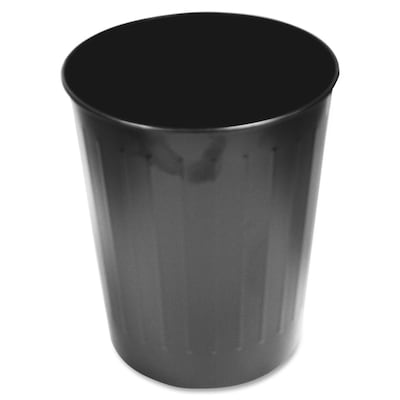 Genuine Joe® Fire Safe Trash Can, 6 Gallon, Black, 14H x 13D