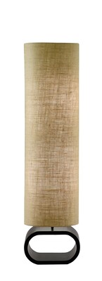 Adesso® Harmony 47H Floor Lamp, Black with Brown Burlap Shade (1520-18)
