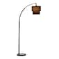 Adesso® Gala 71H Adjustable Arc Floor Lamp, Matte Black with Black Fabric Shade (3029-01)