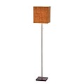 Adesso® Sedona 56H Brushed Steel Floor Lamp with Natural Cork Shade (4085-15)