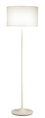 Adesso® Oslo 60H White Floor Lamp with White Japanese Paper Drum Shade (6237-02)