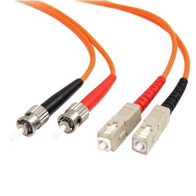 StarTech 6.6 2m Multimode 62.5/125 ST - SC Duplex Fiber Patch Cable, Orange