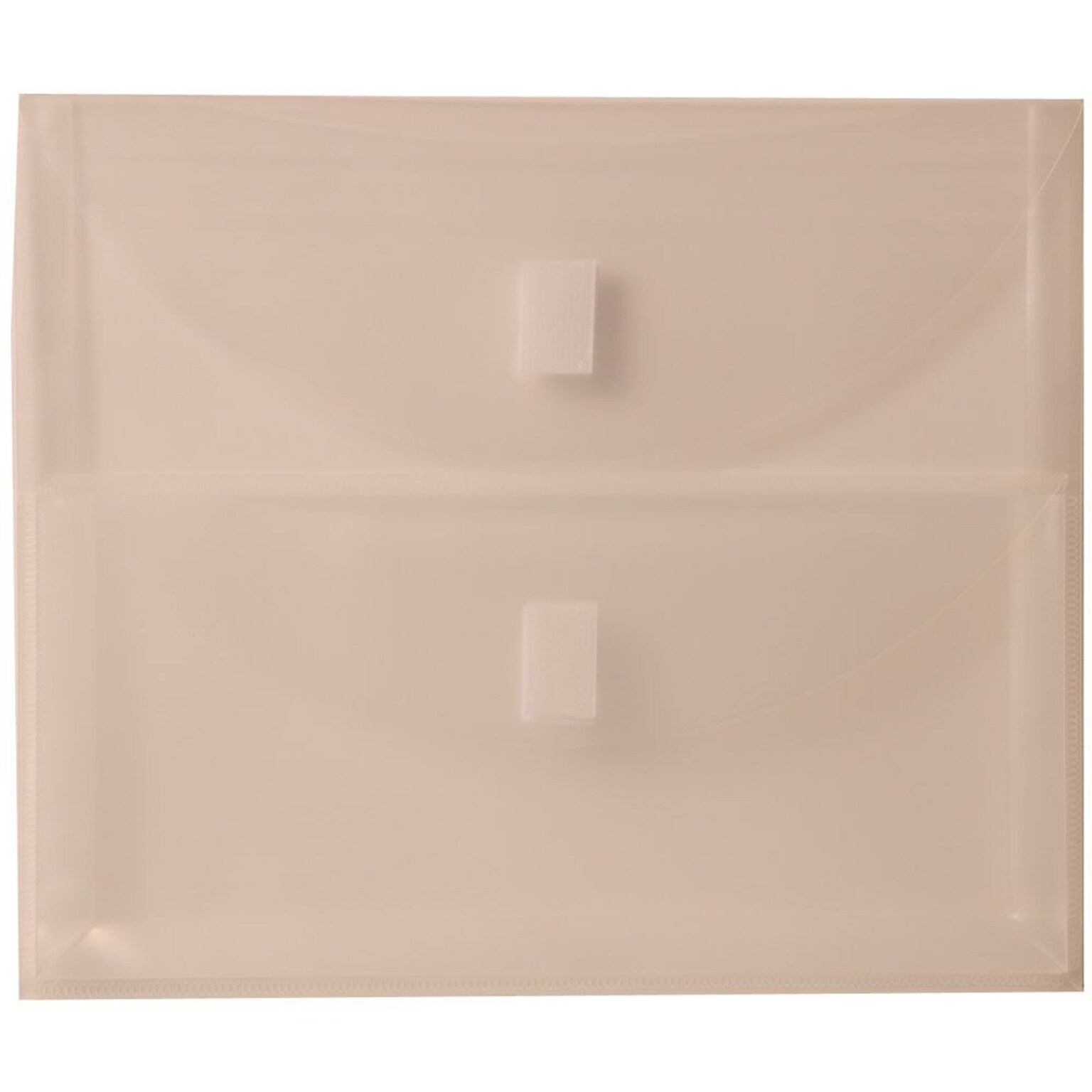 JAM Paper® Plastic 2 Pocket Envelopes with Hook & Loop Closure, Letter Booklet, 9.75 x 13, Clear Poly, 12/pack (B35218)