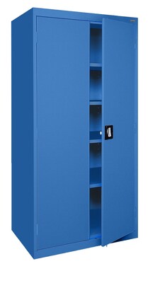Sandusky Elite 72"H Steel Storage Cabinet with 5 Shelves, Blue (EA4R361872-06)