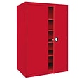 Sandusky Elite 78H Recessed Handle Steel Storage Cabinet with 5 Shelves, Red (EA4R462478-01)