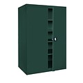 Sandusky Elite 78H Recessed Handle Steel Storage Cabinet with 5 Shelves, Forest Green (EA4R462478-08)