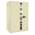 Sandusky Elite 78H Keyless Electronic Welded Steel Storage Cabinet with 5 Shelves, Putty (EA4E462478-07)