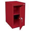Sandusky Elite 30H Desk Height Steel Cabinet with 2 Shelves, Red (EA11182430-01)