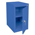 Sandusky Elite 30H Desk Height Steel Cabinet with 2 Shelves, Blue (EA11182430-06)